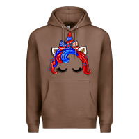Chestnut 4th of july unicorn Premium Hoodie - Zillion Design Studio