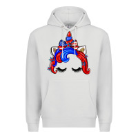 Dove Grey 4th of july unicorn Premium Hoodie - Zillion Design Studio