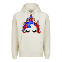 Oatmeal Heather 4th of july unicorn Premium Hoodie - Zillion Design Studio