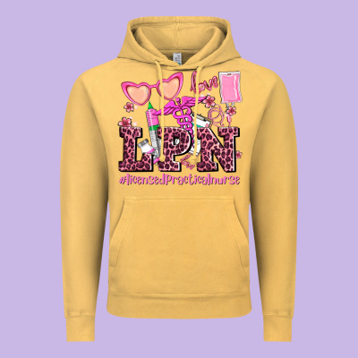 Valentines Day Lpn Licensed Practical Nurse Vintage Hoodie Designed By Adodesignshop