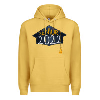 Antique Gold senior 2022 graduation cap Premium Hoodie - RanaPortraitStore
