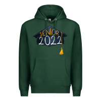 Sports Green senior 2022 graduation cap Premium Hoodie - RanaPortraitStore