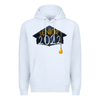 White senior 2022 graduation cap Premium Hoodie - RanaPortraitStore