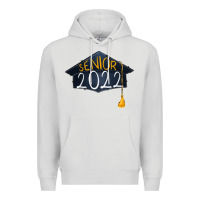Dove Grey senior 2022 graduation cap Premium Hoodie - RanaPortraitStore