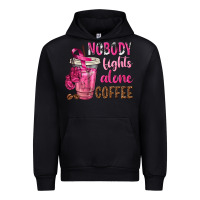 Black Nobody Fights Alone Coffee Urban Hoodie - texasbilliewilder