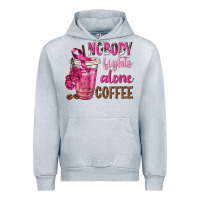 Heather Grey Nobody Fights Alone Coffee Urban Hoodie - texasbilliewilder