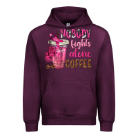Mauve Wine Nobody Fights Alone Coffee Urban Hoodie - texasbilliewilder