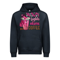 Navy Nobody Fights Alone Coffee Urban Hoodie - texasbilliewilder