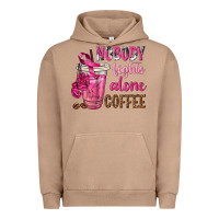 Pigment Burro Nobody Fights Alone Coffee Urban Hoodie - texasbilliewilder