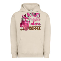 Pigment French Oak Nobody Fights Alone Coffee Urban Hoodie - texasbilliewilder
