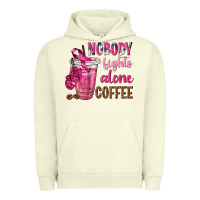 Pigment Pistachio Nobody Fights Alone Coffee Urban Hoodie - texasbilliewilder