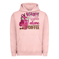 Pigment Salmon Nobody Fights Alone Coffee Urban Hoodie - texasbilliewilder