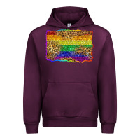 Mauve Wine pride background Urban Hoodie - Zillion Design Studio