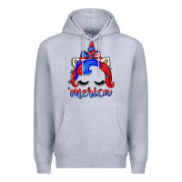Heather Grey 4th of july 'merica unicorn Premium Hoodie - Zillion Design Studio