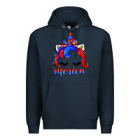 Navy 4th of july 'merica unicorn Premium Hoodie - Zillion Design Studio