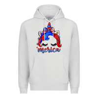 Dove Grey 4th of july 'merica unicorn Premium Hoodie - Zillion Design Studio