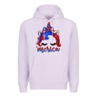 Lilac 4th of july 'merica unicorn Premium Hoodie - Zillion Design Studio
