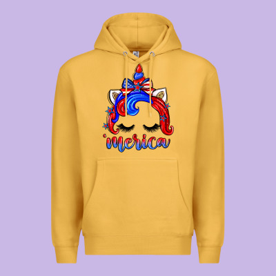 4th Of July 'merica Unicorn Premium Hoodie Designed By Zillion Design Studio