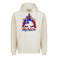 Oatmeal Heather 4th of july 'merica unicorn Premium Hoodie - Zillion Design Studio