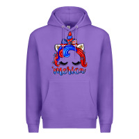 Purple 4th of july 'merica unicorn Premium Hoodie - Zillion Design Studio