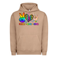 Pigment Burro peace love rock Urban Hoodie - Zillion Design Studio
