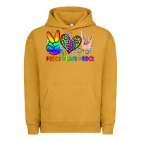 Pigment Peanut Butter peace love rock Urban Hoodie - Zillion Design Studio