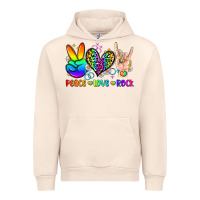Sandshell peace love rock Urban Hoodie - Zillion Design Studio