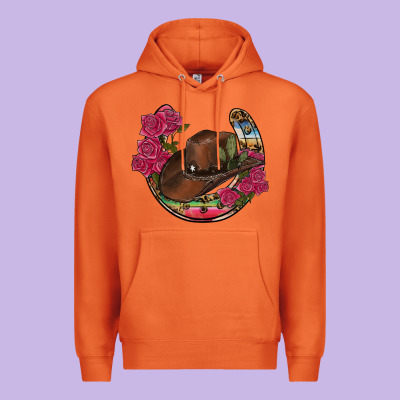 Western Serape Horseshoe Premium Hoodie Designed By Ranaportraitstore