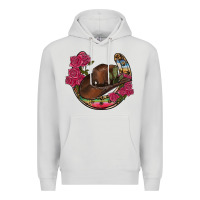 Dove Grey western serape horseshoe Premium Hoodie - RanaPortraitStore