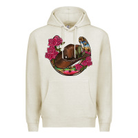 Oatmeal Heather western serape horseshoe Premium Hoodie - RanaPortraitStore