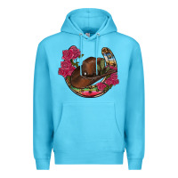 Ocean Blue western serape horseshoe Premium Hoodie - RanaPortraitStore