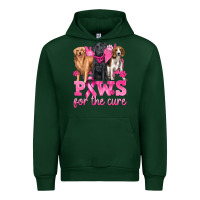 Forest Green Paws For The Cure Urban Hoodie - texasbilliewilder