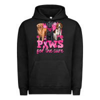 Pigment Black Paws For The Cure Urban Hoodie - texasbilliewilder