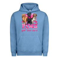 Pigment Pebble Blue Paws For The Cure Urban Hoodie - texasbilliewilder