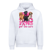 White Paws For The Cure Urban Hoodie - texasbilliewilder