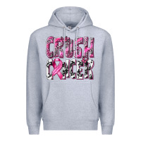 Heather Grey Crush Cancer Premium Hoodie - texasbilliewilder