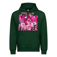 Forest Green My Mom Is a Fighter with Ribbon Urban Hoodie - texasbilliewilder