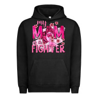 Pigment Black My Mom Is a Fighter with Ribbon Urban Hoodie - texasbilliewilder