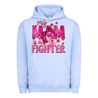 Pigment Grape Ice My Mom Is a Fighter with Ribbon Urban Hoodie - texasbilliewilder