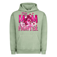 Pigment Oil Green My Mom Is a Fighter with Ribbon Urban Hoodie - texasbilliewilder