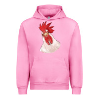 Fuchsia Pink silly chicken head Urban Hoodie - RanaPortraitStore