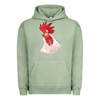 Pigment Oil Green silly chicken head Urban Hoodie - RanaPortraitStore
