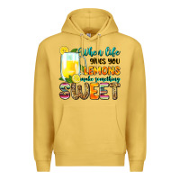 Antique Gold when life gives you lemons make someting sweet Premium Hoodie - Zillion Design Studio
