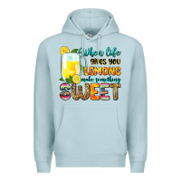 Blue Mist when life gives you lemons make someting sweet Premium Hoodie - Zillion Design Studio