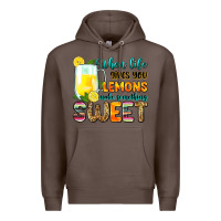 Coffee when life gives you lemons make someting sweet Premium Hoodie - Zillion Design Studio