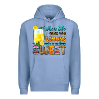 Colony Blue when life gives you lemons make someting sweet Premium Hoodie - Zillion Design Studio