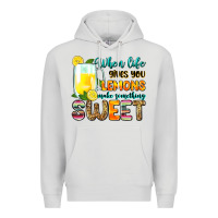 Dove Grey when life gives you lemons make someting sweet Premium Hoodie - Zillion Design Studio