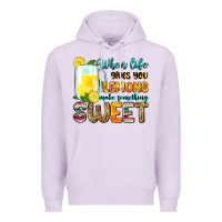 Lilac when life gives you lemons make someting sweet Premium Hoodie - Zillion Design Studio