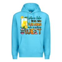 Ocean Blue when life gives you lemons make someting sweet Premium Hoodie - Zillion Design Studio