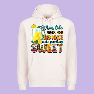 When Life Gives You Lemons Make Someting Sweet Premium Hoodie Designed By Zillion Design Studio
